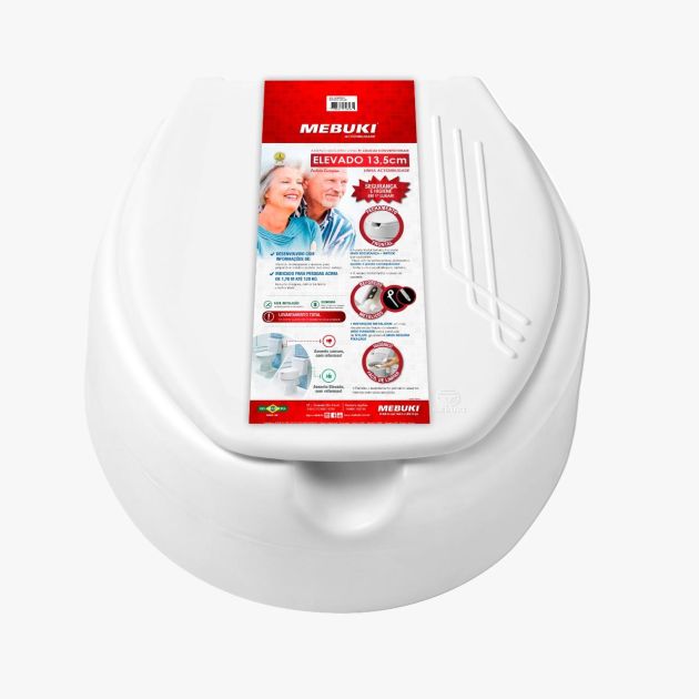 Assento Sanitário Elevado 13,5cm - Mebuki