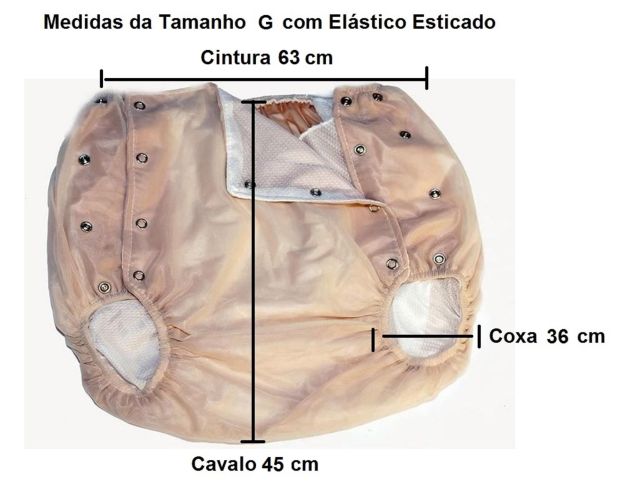 Calça Plástica com Botão Senior - G