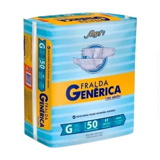 Genérica Uso Adulto G - Fralda Geriátrica Tradicional - Pacote com 50 unidades