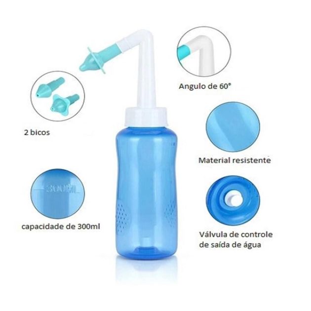 Higienizador nasal tipo almotolia 300ml