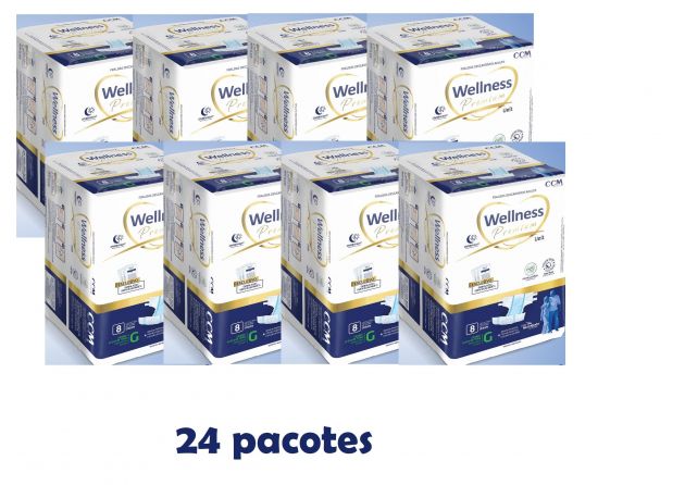 IMPERDÍVEL – Kit Wellness Premium G - 24 pacotes - 192 fraldas
