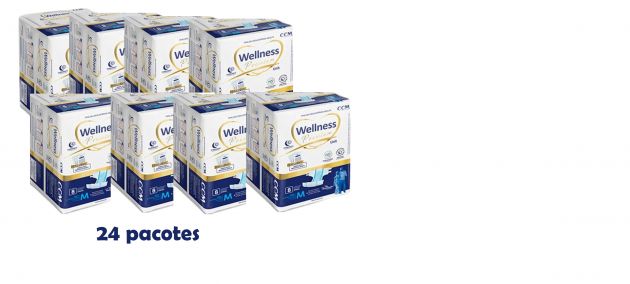 IMPERDÍVEL – Kit Wellness Premium M - 24 pacotes - 192 fraldas