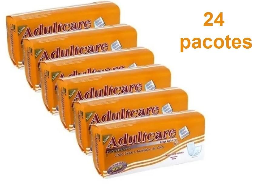 Kit Absorvente Adultcare Premium com fita adesiva - 24 pacotes - 480 unidades