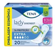 Tena Lady Discreet Extra - Absorvente Feminino - Pacote com 20 unidades - Tena