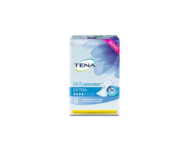 Tena Lady Discreet Extra - Absorvente Feminino - Pacote com 8 unidades - Tena