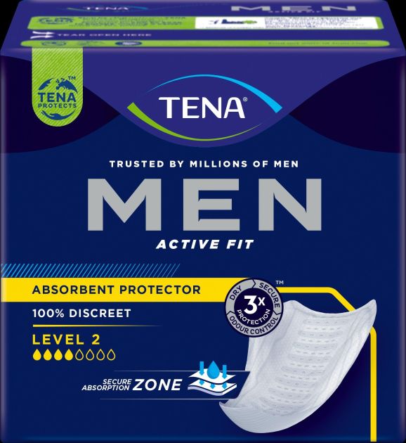 Tena Men - Absorvente Masculino - Pacote com 10 unidades - Tena