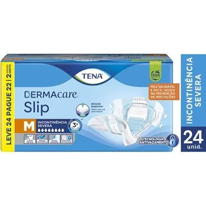 Tena Slip Dermacare M com 24 unidades 