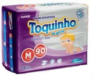 Toquinho Confort Sec M - Fralda infantil - Pacote com 90 unidades