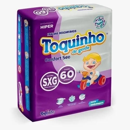 Toquinho Confort Sec SXG - Fralda infantil - Pacote com 60 unidades