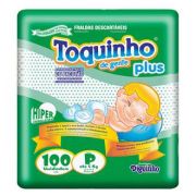Toquinho Plus P - Fralda infantil - Pacote com 100 unidades
